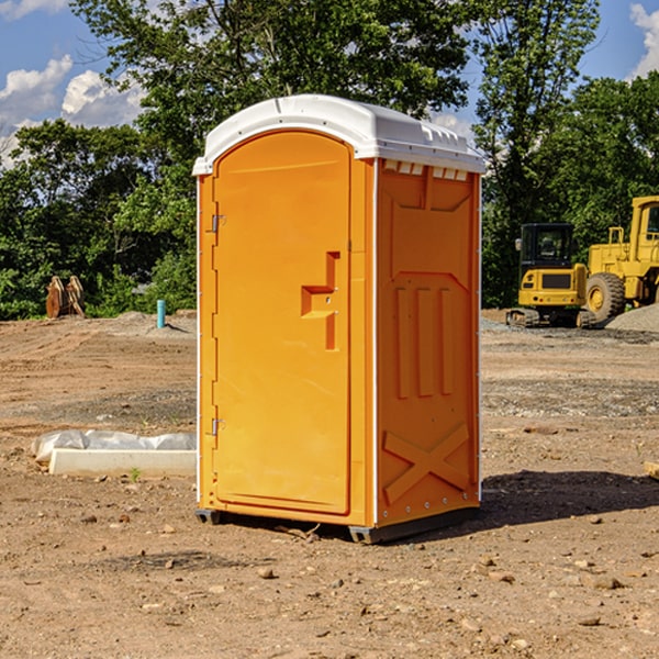 can i customize the exterior of the porta potties with my event logo or branding in Akins OK